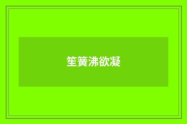 笙簧沸欲凝