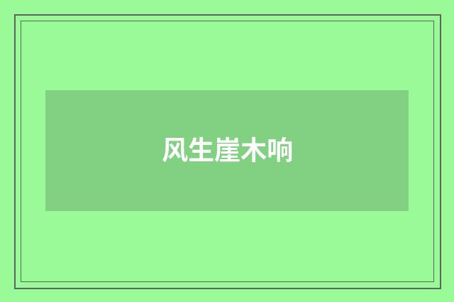 风生崖木响