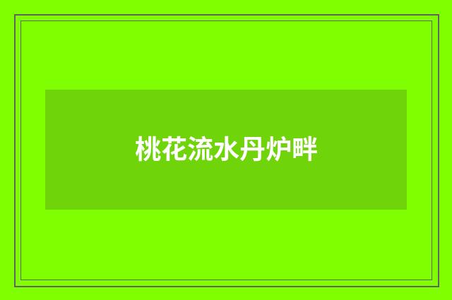 桃花流水丹炉畔