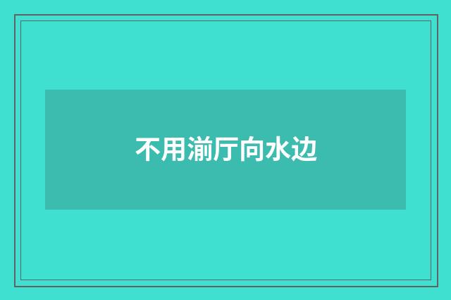 不用湔厅向水边
