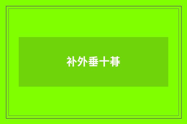 补外垂十朞