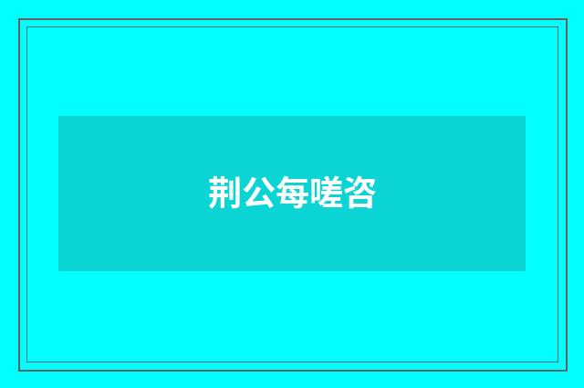 荆公每嗟咨