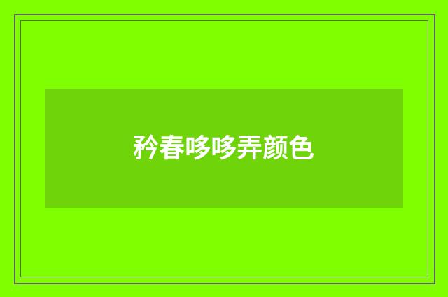 矜春哆哆弄颜色