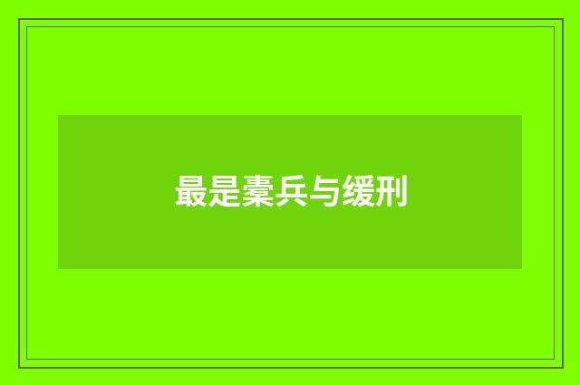 最是橐兵与缓刑