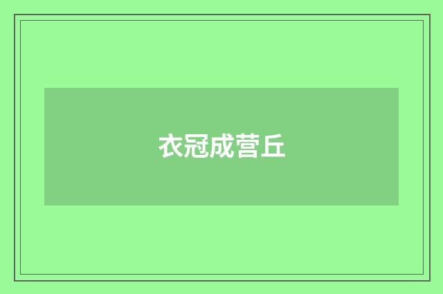 衣冠成营丘
