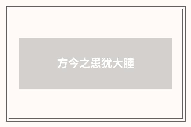 方今之患犹大腫