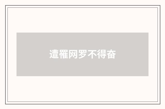 遭罹网罗不得奋