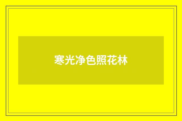 寒光净色照花林