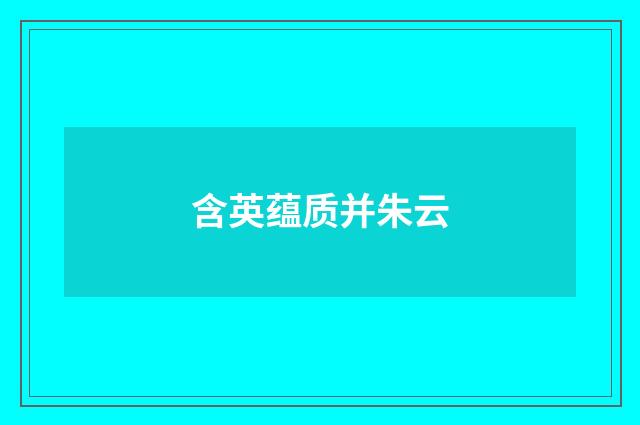 含英蕴质并朱云