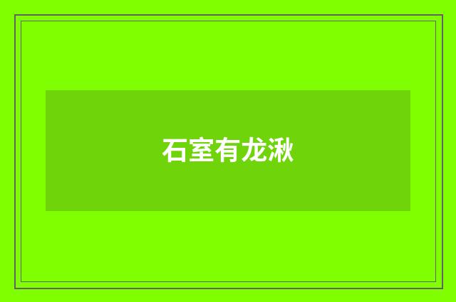 石室有龙湫