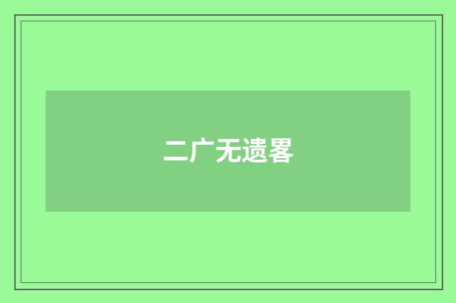 二广无遗畧