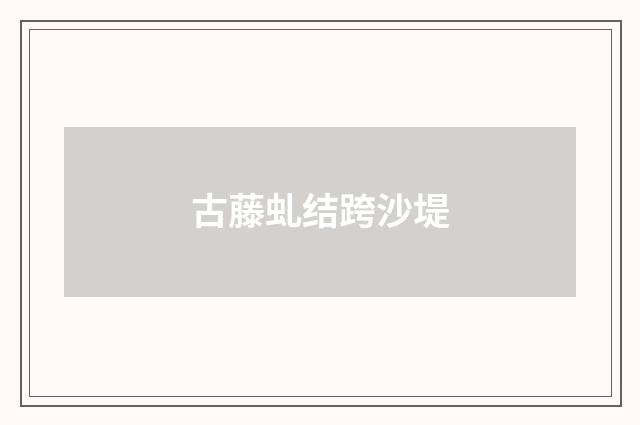 古藤虬结跨沙堤