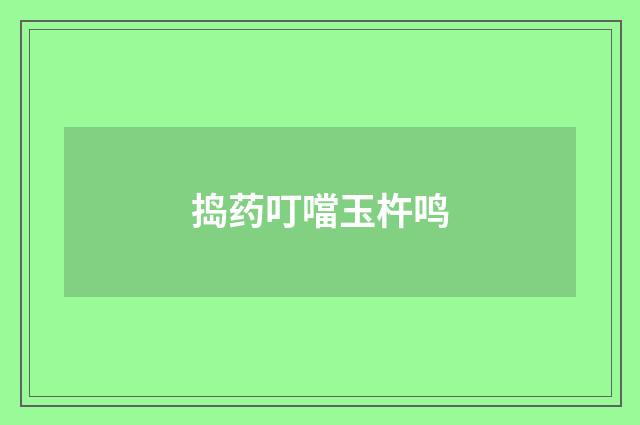捣药叮噹玉杵鸣