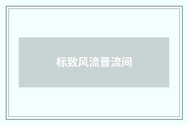标致风流晋流间
