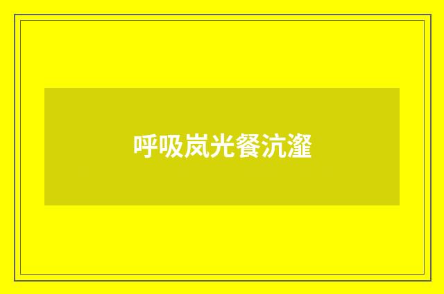 呼吸岚光餐沆瀣
