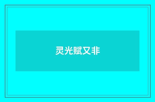 灵光赋又非
