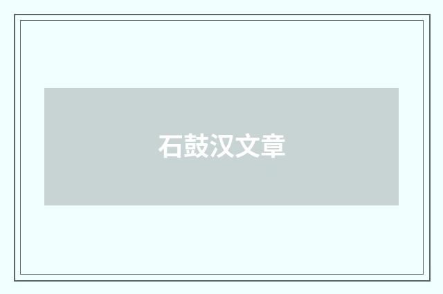 石鼓汉文章