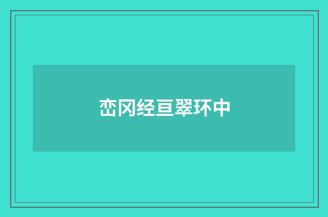 峦冈经亘翠环中