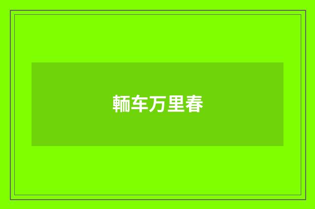 輀车万里春