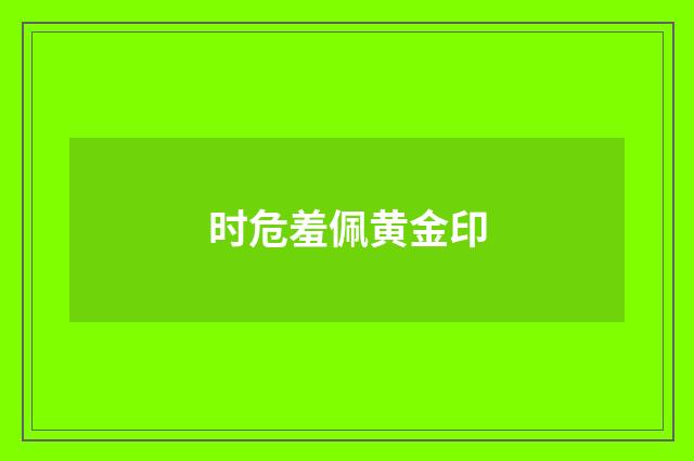 时危羞佩黄金印