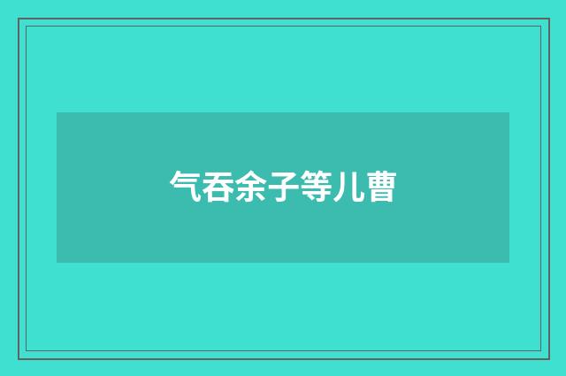 气吞余子等儿曹