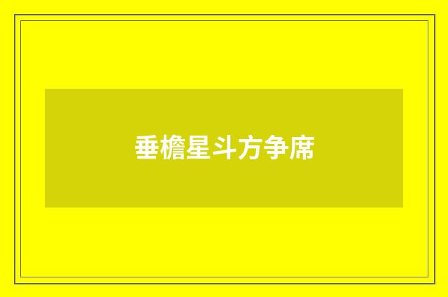 垂檐星斗方争席