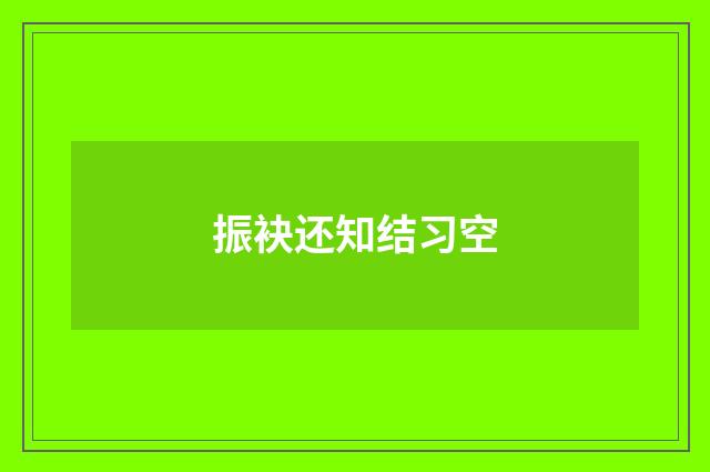 振袂还知结习空