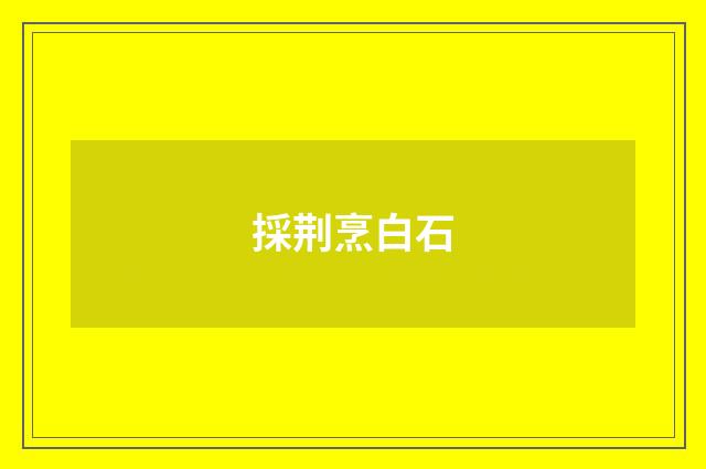 採荆烹白石
