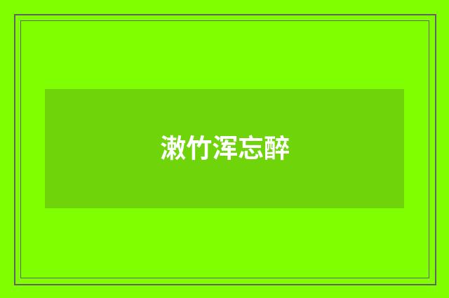 潄竹浑忘醉