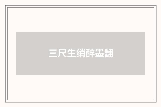 三尺生绡醉墨翻