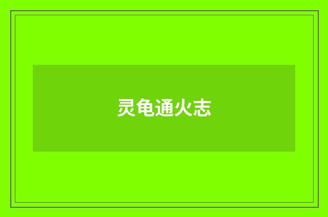灵龟通火志