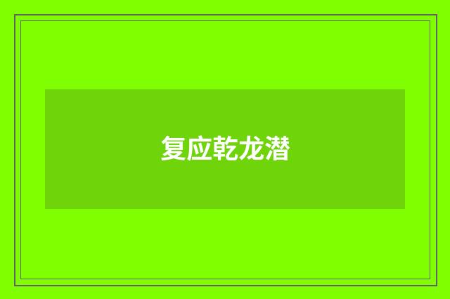 复应乾龙潜