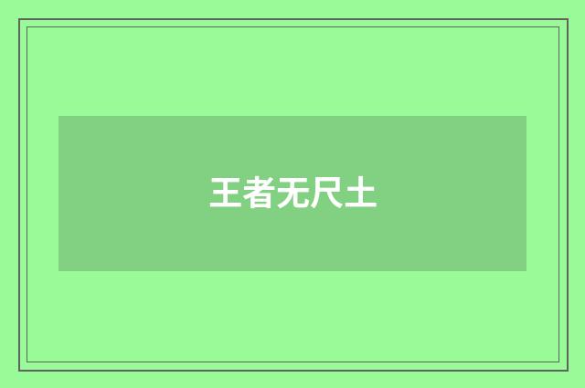 王者无尺土