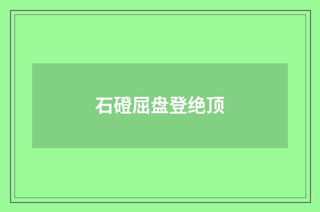石磴屈盘登绝顶