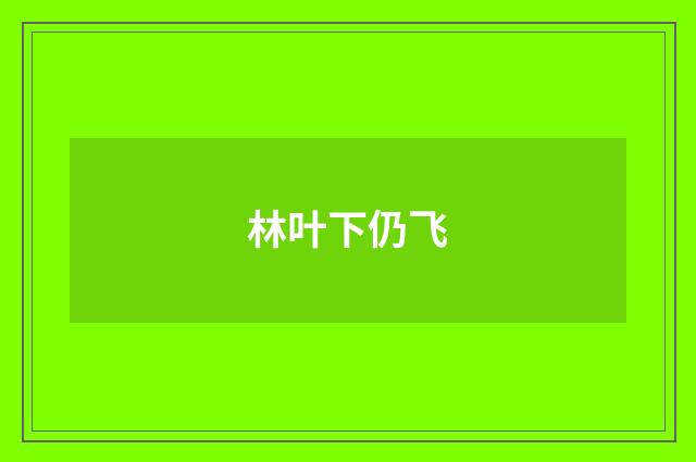 林叶下仍飞