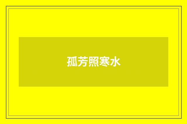 孤芳照寒水