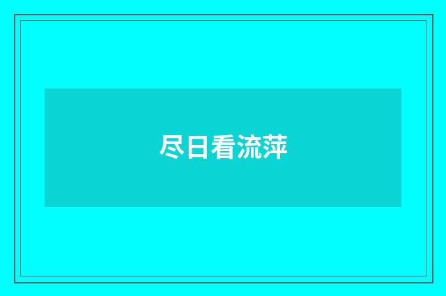 尽日看流萍