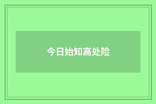 今日始知高处险