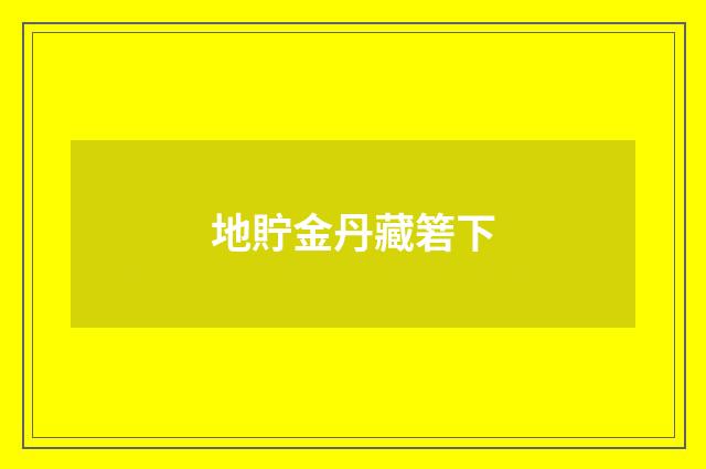 地貯金丹藏箬下