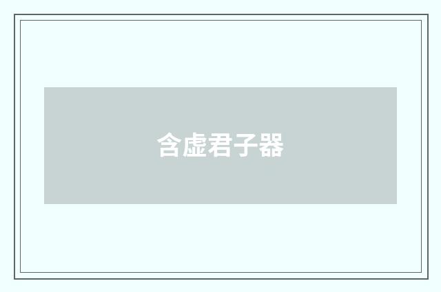 含虚君子器