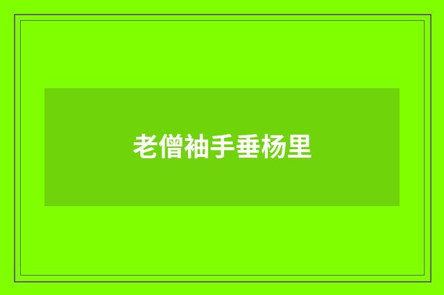 老僧袖手垂杨里