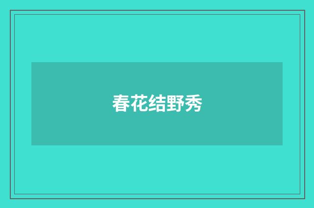 春花结野秀