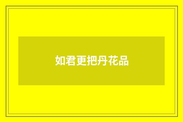 如君更把丹花品