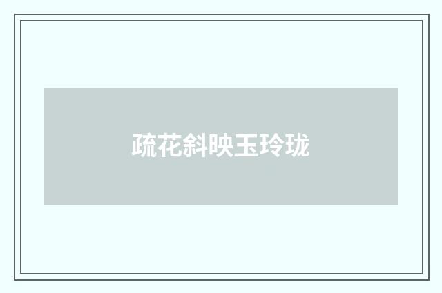 疏花斜映玉玲珑