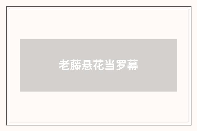 老藤悬花当罗幕