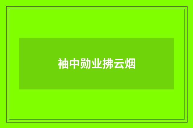 袖中勋业拂云烟