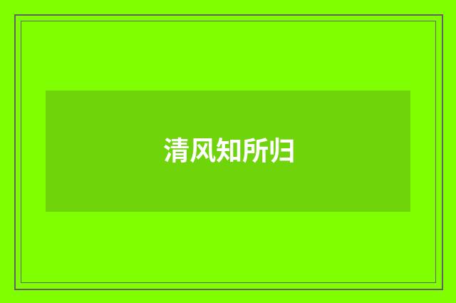 清风知所归