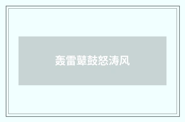 轰雷鼙鼓怒涛风