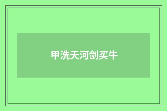 甲洗天河剑买牛