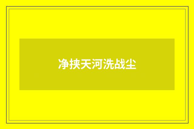 净挟天河洗战尘